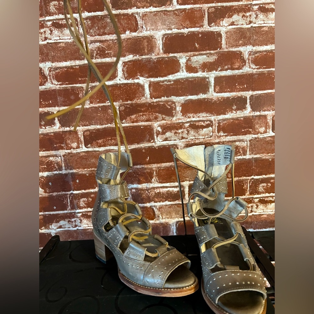 Freebird gladiator sandals with heel and wrap up ties